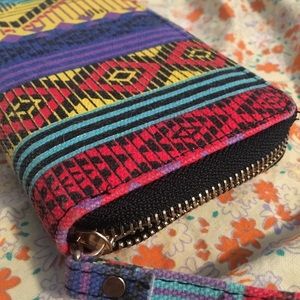 Wrist Wallet with Funky Fabric